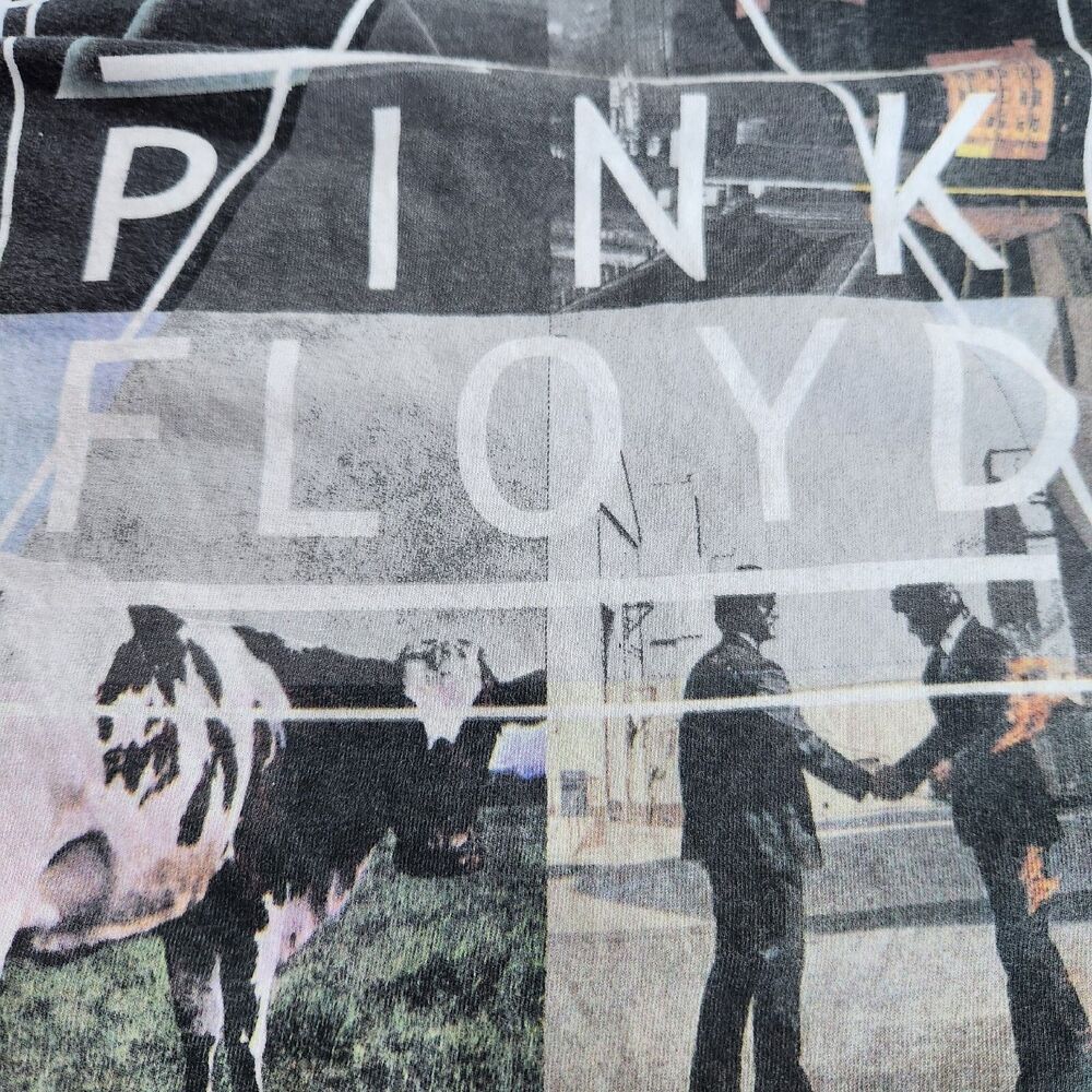 Liquid Blue Pink Floyd Mashup Raglan M Graphic Art Rock Dark Academia Gorpcore